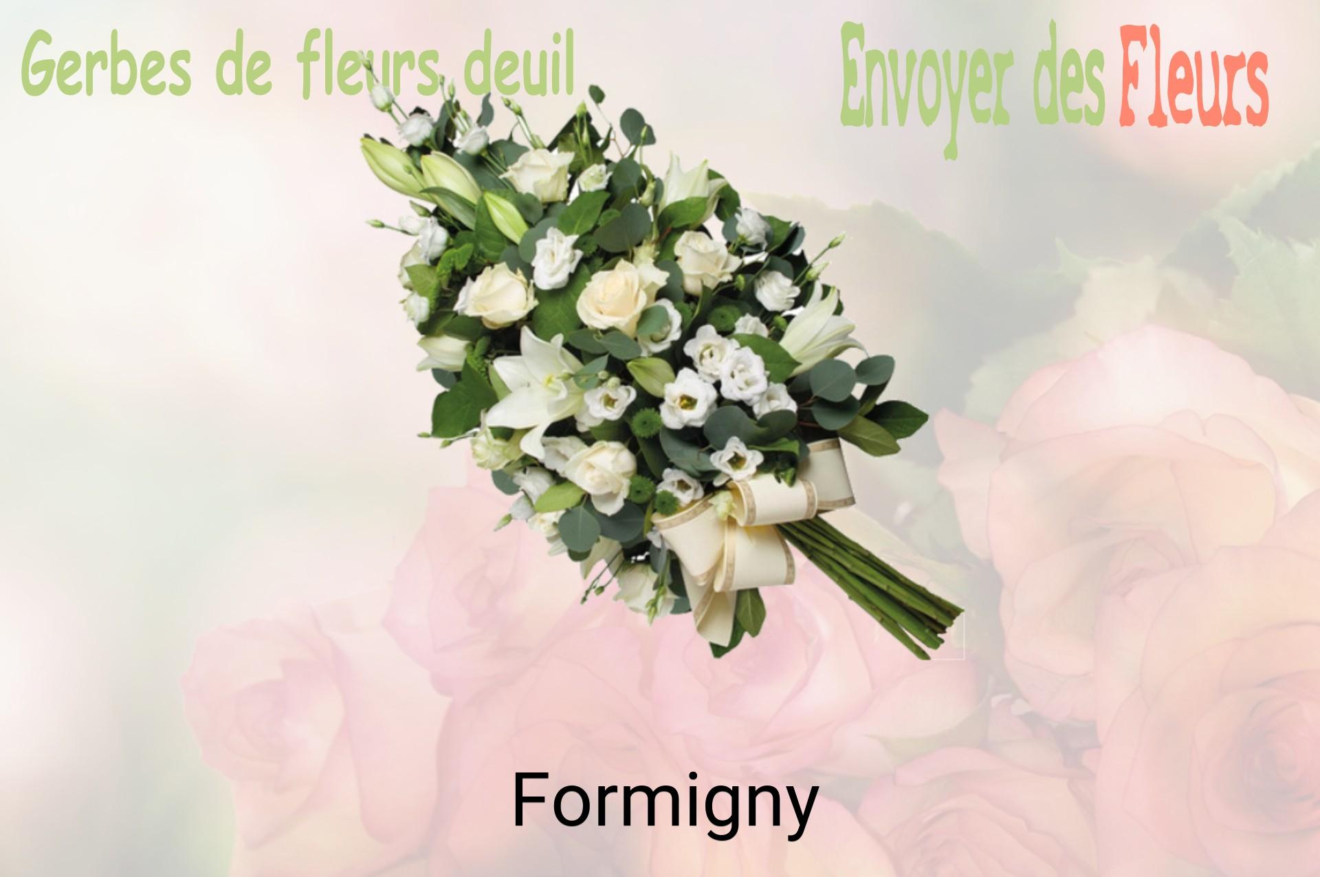 Gerbe de fleurs de deuil livrée à Formigny
